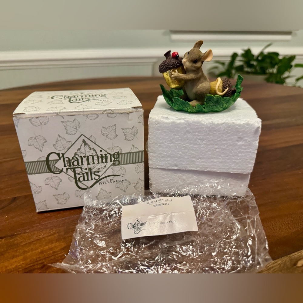 Vtg 1999 Fitz & Floyd Charming Tails This One’s For You Mouse New w/box Ltd Ed